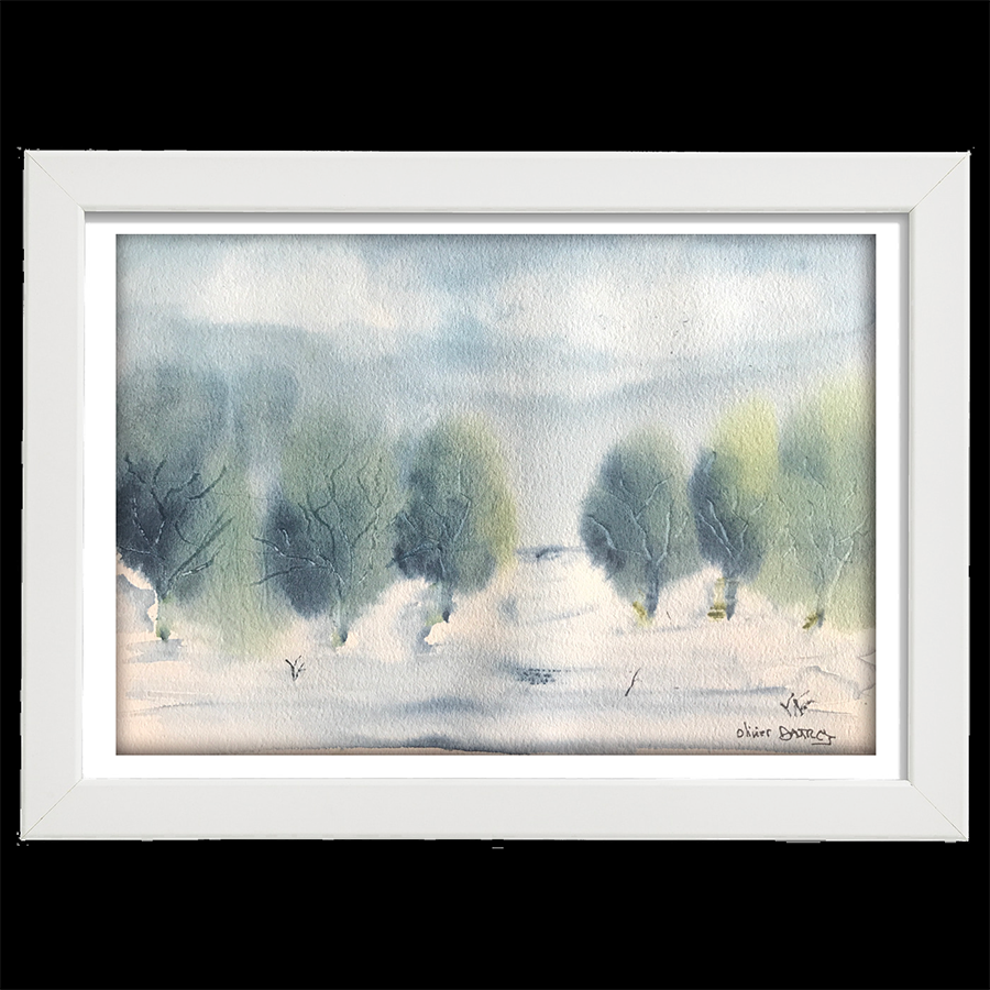 Arbres sous la neige