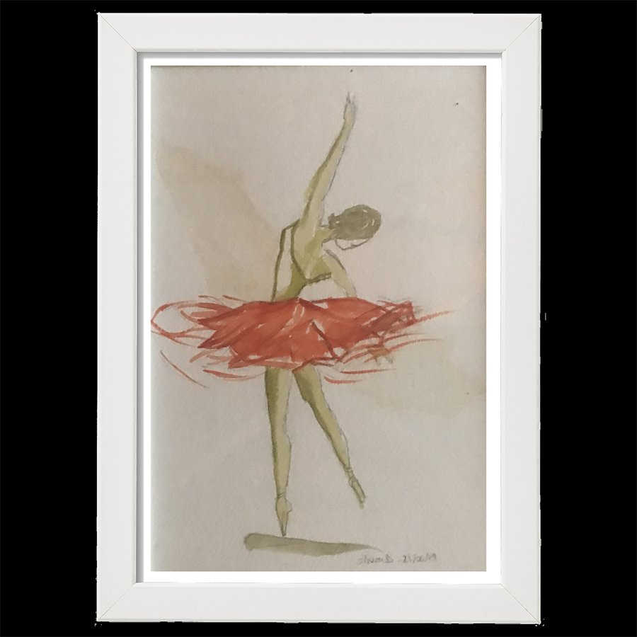 Danseuse tutu rouge